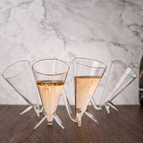 Champagne Shooter - Chug Flutes Guzzler Glasses Unique Gifts for Bachelorette Party Favors & White Elephant Gifts, Drinking Games, Self Standing - Prosecco & More Bong Style, Reusable Acrylic 4pk from The Wine Savant