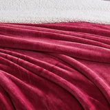 Tache Holiday Red Microfleece with Sherpa Back Throw Blanket (HRDMF) from Tache Home Fashion