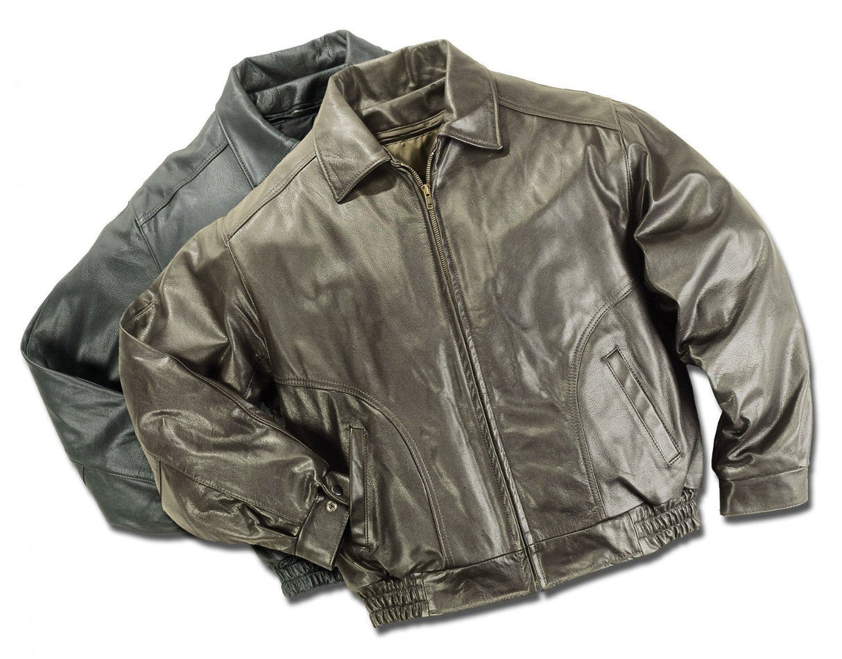REED Men's All American Bomber Leather Jacket Union Made in USA from Reed Leather