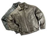 REED Men's All American Bomber Leather Jacket Union Made in USA from Reed Leather