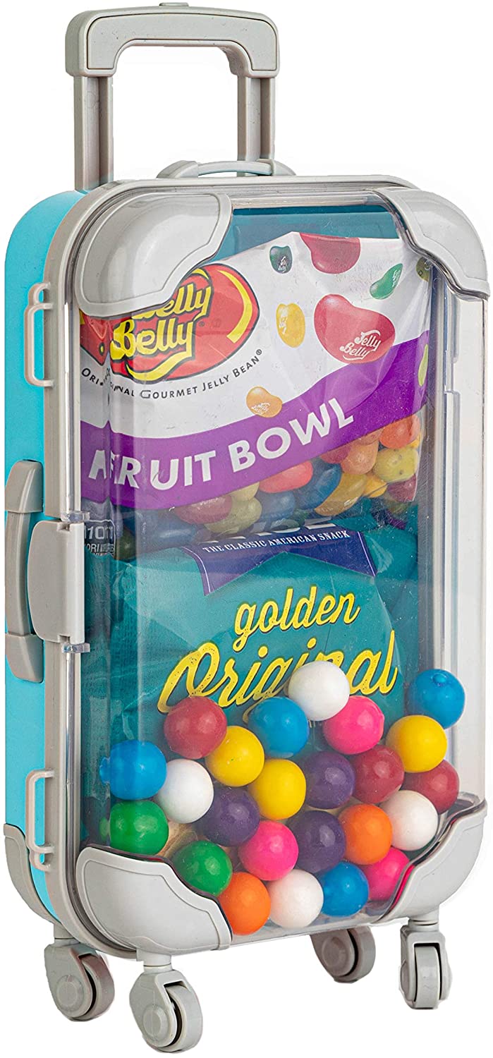Blue Plastic Suitcase Candy Box 3 Pack 7.5"x5"x2.5" from Hammont