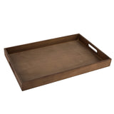 Wooden Rustic Nested Tray 5 Pack Set Of Rectangular Dark Brown from Hammont