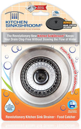 Kitchen SinkShroom (Stainless) Strainer with Built-in Anti-Clog Technology from TubShroom.com