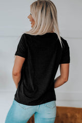 Black Western Cowboy Boots Crew Neck T-Shirts from MsDressly