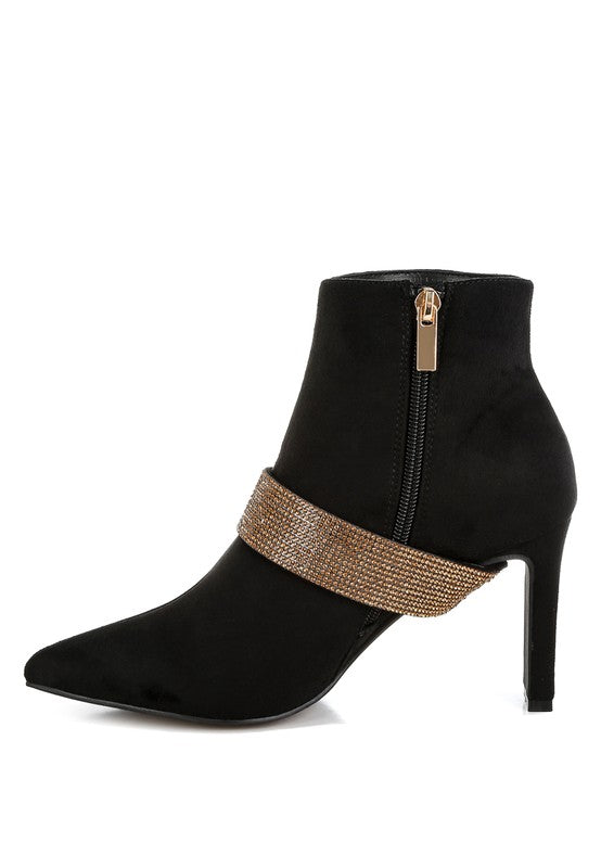 Asagao Diamante & Rhinestones Strap Boots from My Pampered Life Seattle