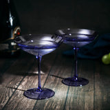 Champagne Coupes 12oz by The Wine Savant - Colorful Champagne Glasses, Prosecco, Mimosa Glasses Set, Cocktail Glass Set, Bar Glassware Luster Glasses (2, Lavender) from The Wine Savant