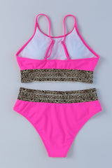 Edith Leopard Mesh Trim 2pcs Bikini Swimsuit from Threaded Pear