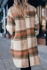 Autumn Plaid Button-Down Shirt Jacket from MsDressly