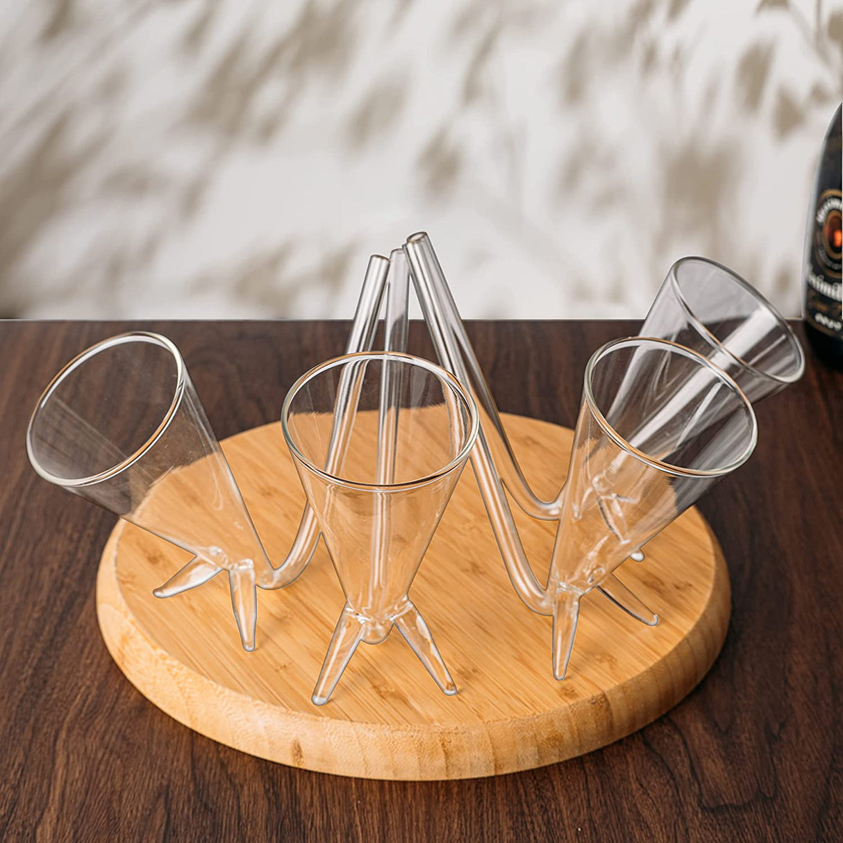 Champagne Shooter - Chug Flutes Guzzler Glasses Unique Gifts for Bachelorette Party Favors & White Elephant Gifts, Drinking Games, Self Standing - Prosecco & More Bong Style, Reusable Acrylic 4pk from The Wine Savant