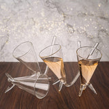 Champagne Shooter - Chug Flutes Guzzler Glasses Unique Gifts for Bachelorette Party Favors & White Elephant Gifts, Drinking Games, Self Standing - Prosecco & More Bong Style, Reusable Acrylic 4pk from The Wine Savant