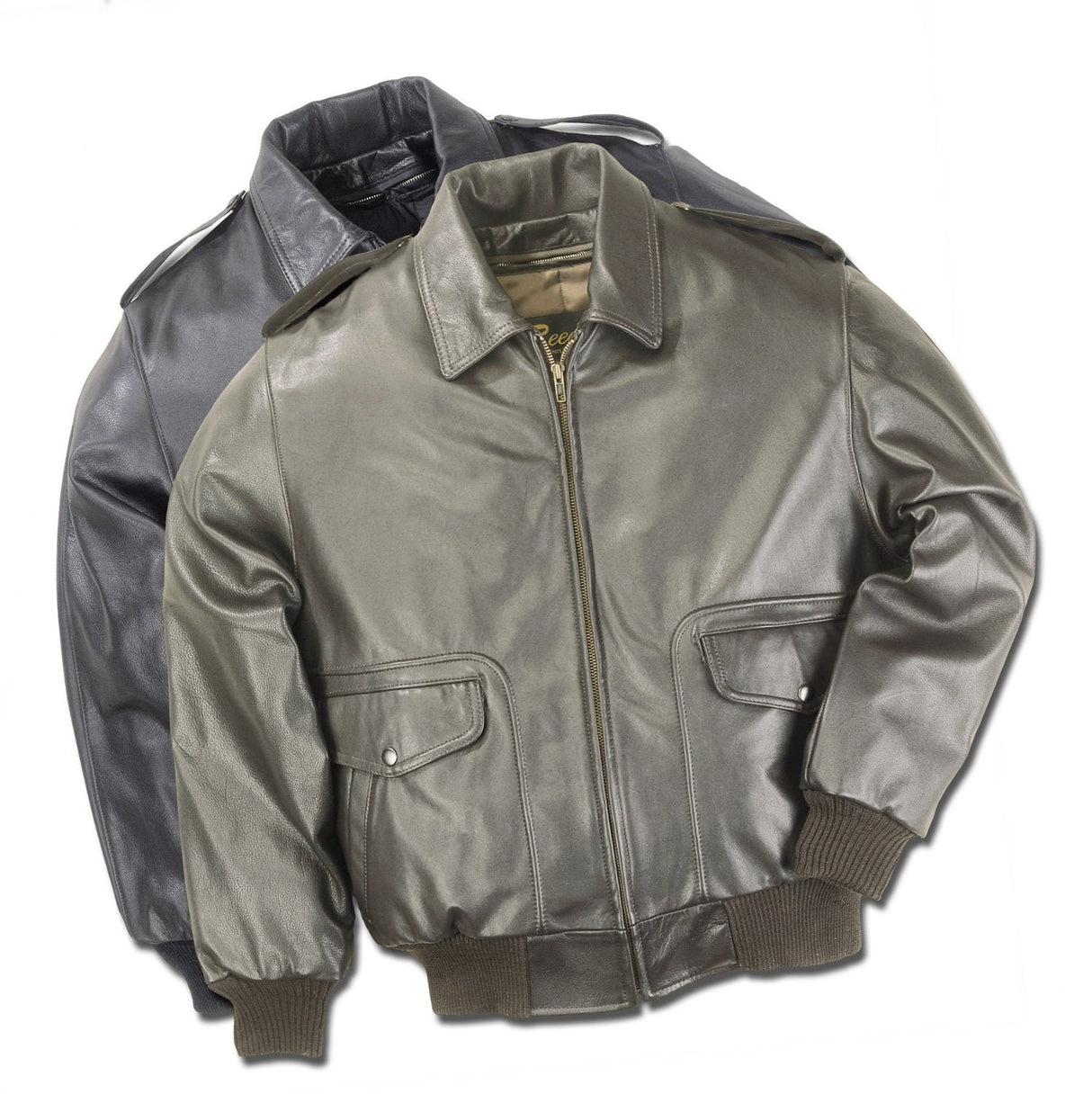 REED Men's Bomber Leather Jacket Union Made in USA from Reed Leather