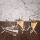 Champagne Shooter - Chug Flutes Guzzler Glasses Unique Gifts for Bachelorette Party Favors & White Elephant Gifts, Drinking Games, Self Standing - Prosecco & More Bong Style, Reusable Acrylic 4pk from The Wine Savant