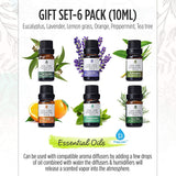 6 Pack of 100% Pure Essential Aromatherapy Oils from Pursonic