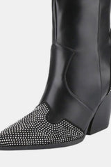 Weeboo Chunky Heel Rhinestone Decor Western Boots from My Pampered Life Seattle