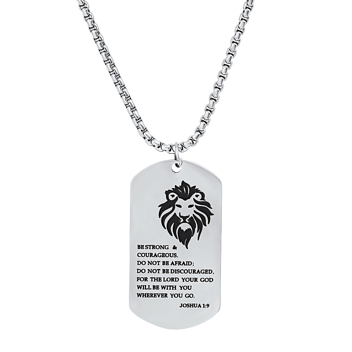 Be Strong…. Dog Tag Pendant From Steel Time