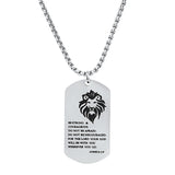 Be Strong…. Dog Tag Pendant From Steel Time