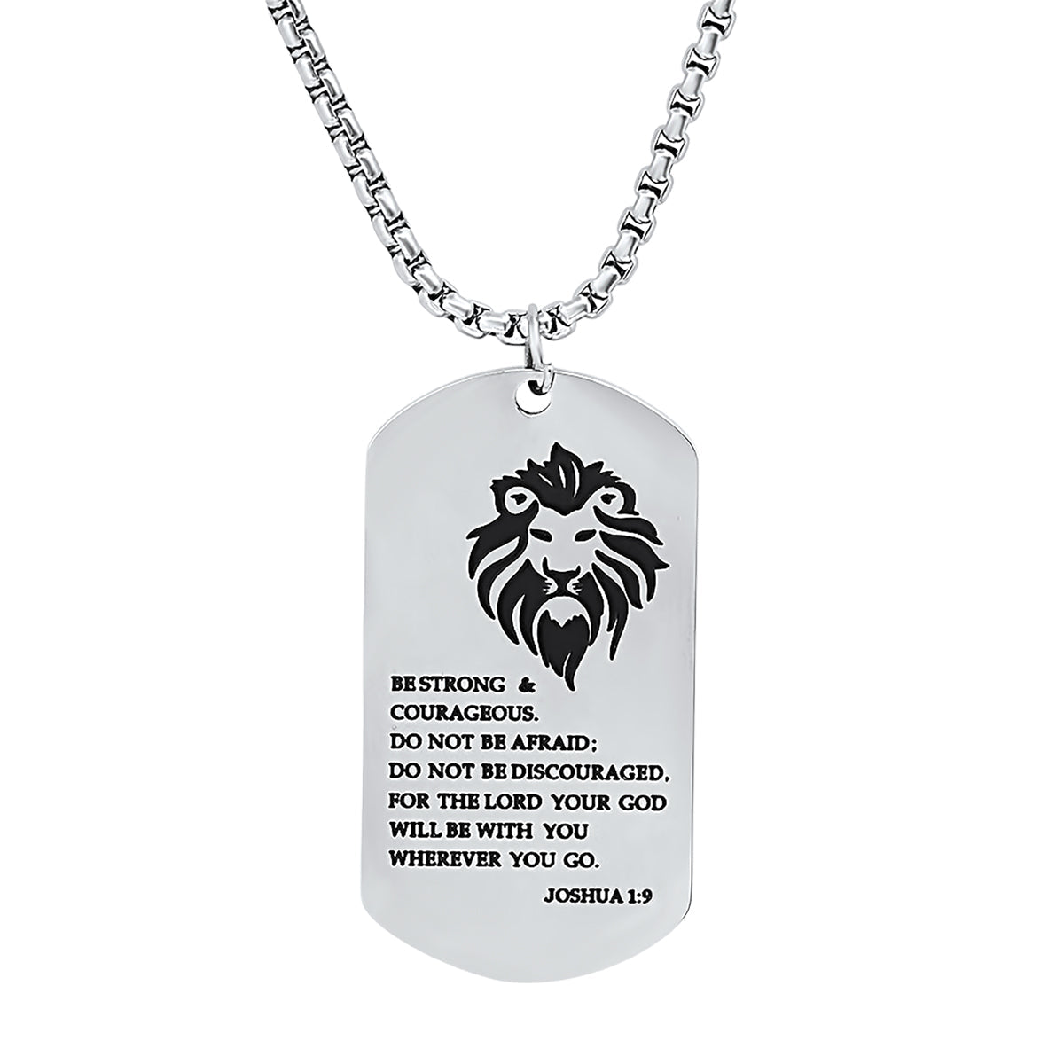 Be Strong…. Dog Tag Pendant From Steel Time