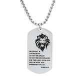 Be Strong…. Dog Tag Pendant From Steel Time