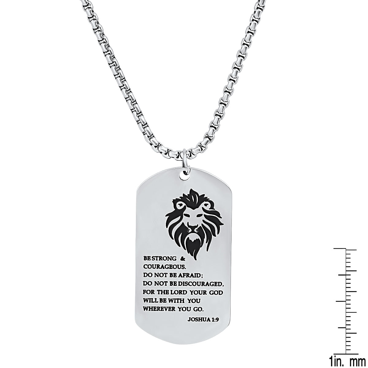 Be Strong…. Dog Tag Pendant From Steel Time