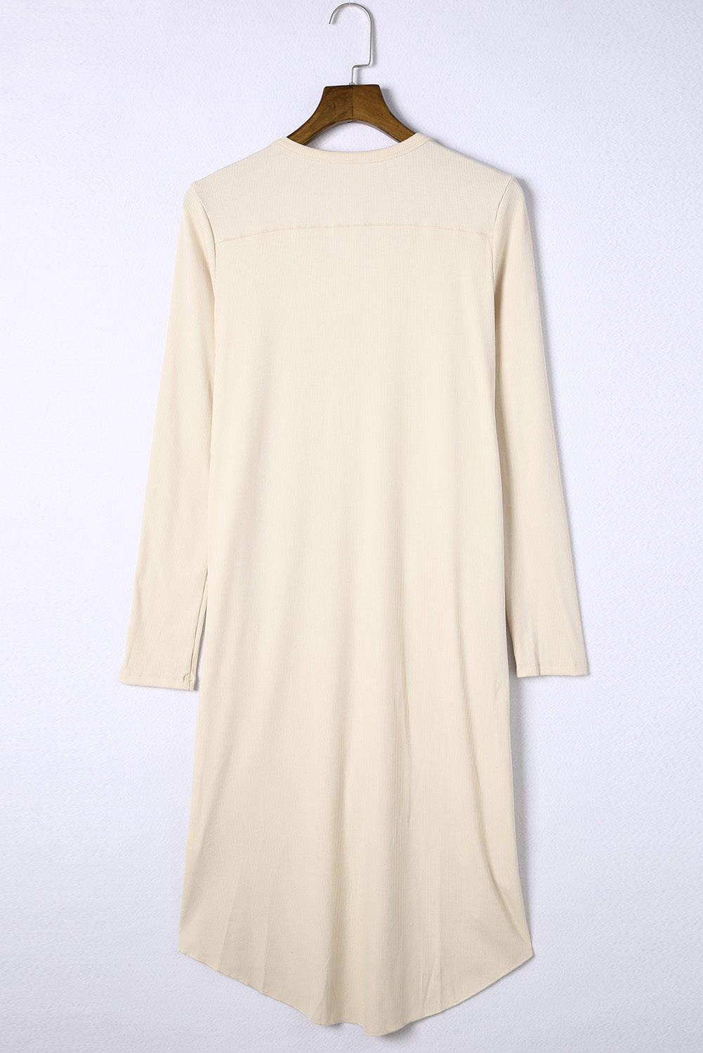 Apricot V-Neck Button-Up Cardigan with Pockets from MsDressly