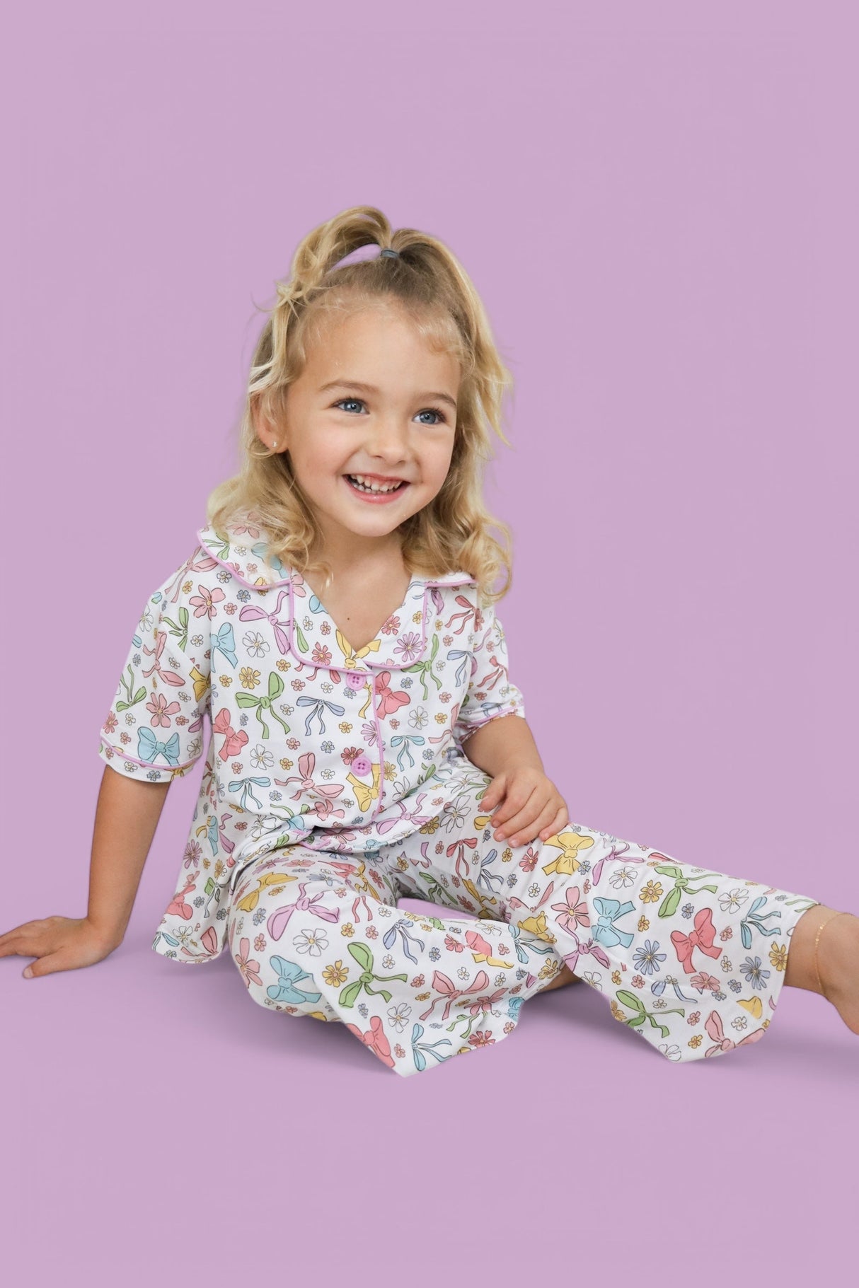 BOW GARDEN DREAM GIRL'S FLARE SET from DREAM BIG LITTLE CO