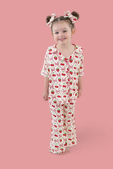 CHERRY BOW BERRY DREAM GIRL'S FLARE SET from DREAM BIG LITTLE CO