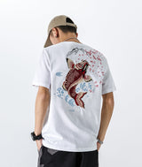 Dancing Fish Embroidery Tee from Niepce Inc