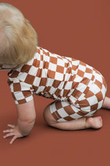 COPPER CHECKERS DREAM SHORT SET from DREAM BIG LITTLE CO