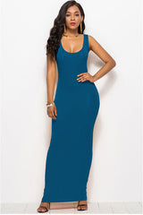 Scoop Neck Wide Strap Maxi Dress from Enfance-Heureuse