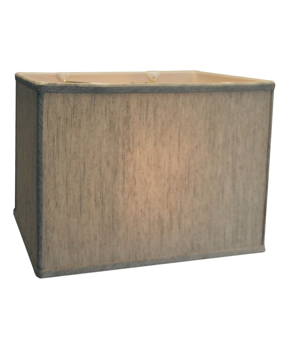 Rectangular 14"W x 10"H Drum Lampshade Softback Textured Oatmeal From LampsUSA