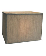 Rectangular 14"W x 10"H Drum Lampshade Softback Textured Oatmeal From LampsUSA