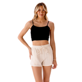 Cream Cotton Cabana Shorts From LotusAndLuna