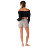 Stone Cotton Cabana Shorts From LotusAndLuna