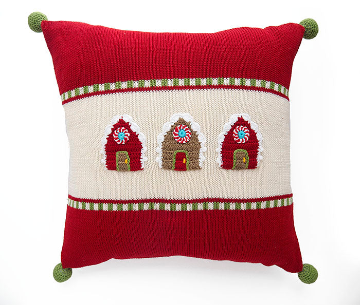 Gingerbread House 14" Pillow from Melange Collection
