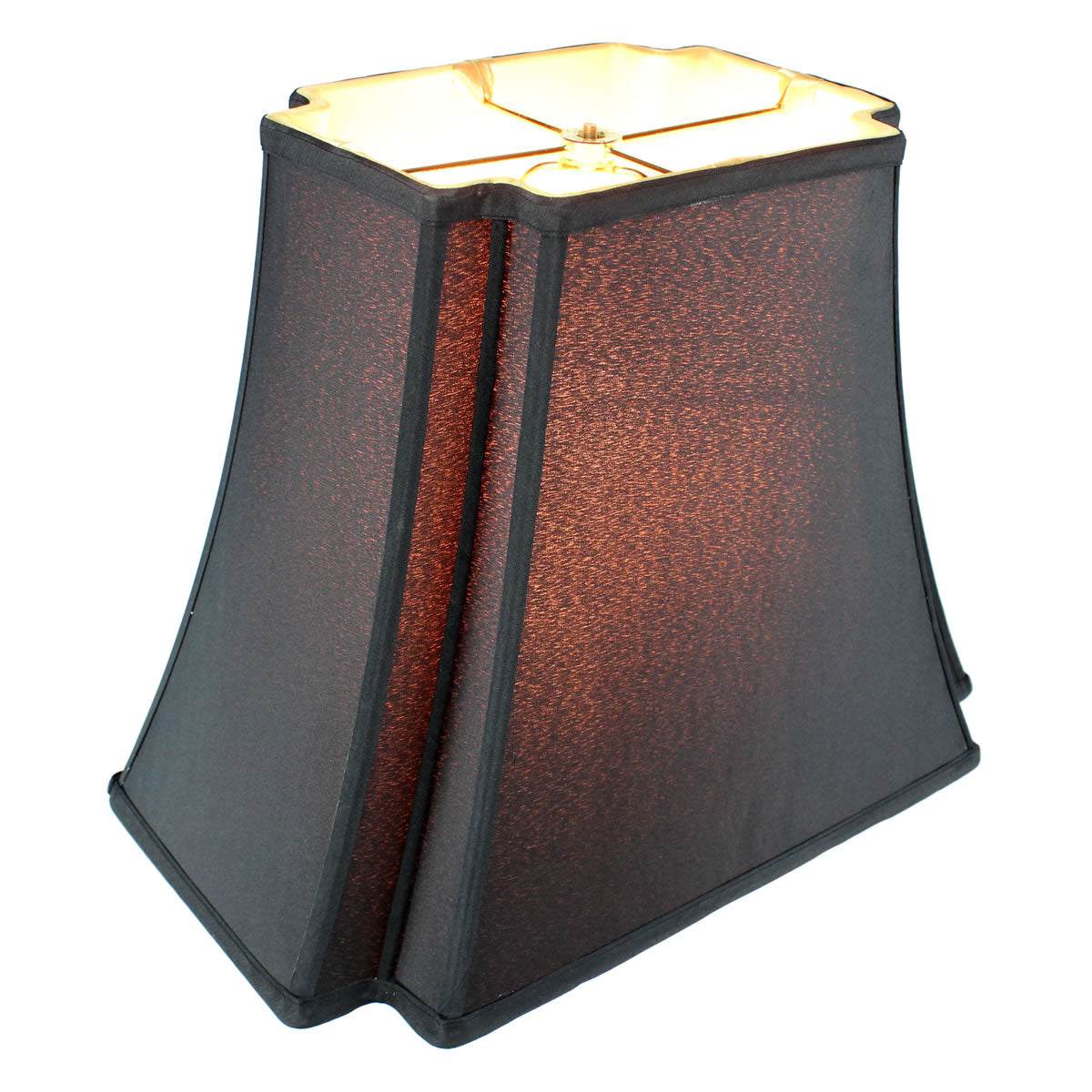 Black with Gold 16"W x 13"H Liner Lampshade From LampsUSA