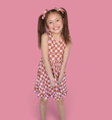 EXCLUSIVE SUNSET BEACH CHECKERS TANK DREAM RUFFLE DRESS from DREAM BIG LITTLE CO