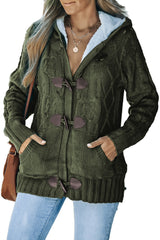 Black Toggle Coat with Sherpa Lining from MsDressly