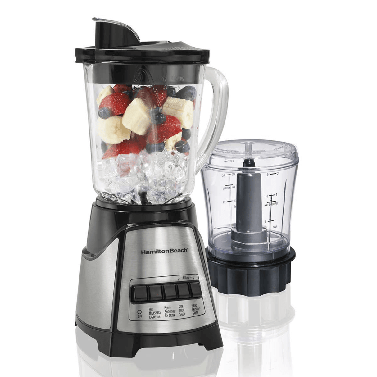 Hamilton Beach Power Elite Glass Jar Blender and Food Chopper Combo from Jupiter Gear Home