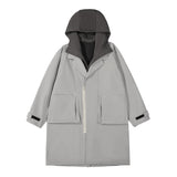 J36 Grey Urban Trench Coat with Hoodie from Niepce Inc