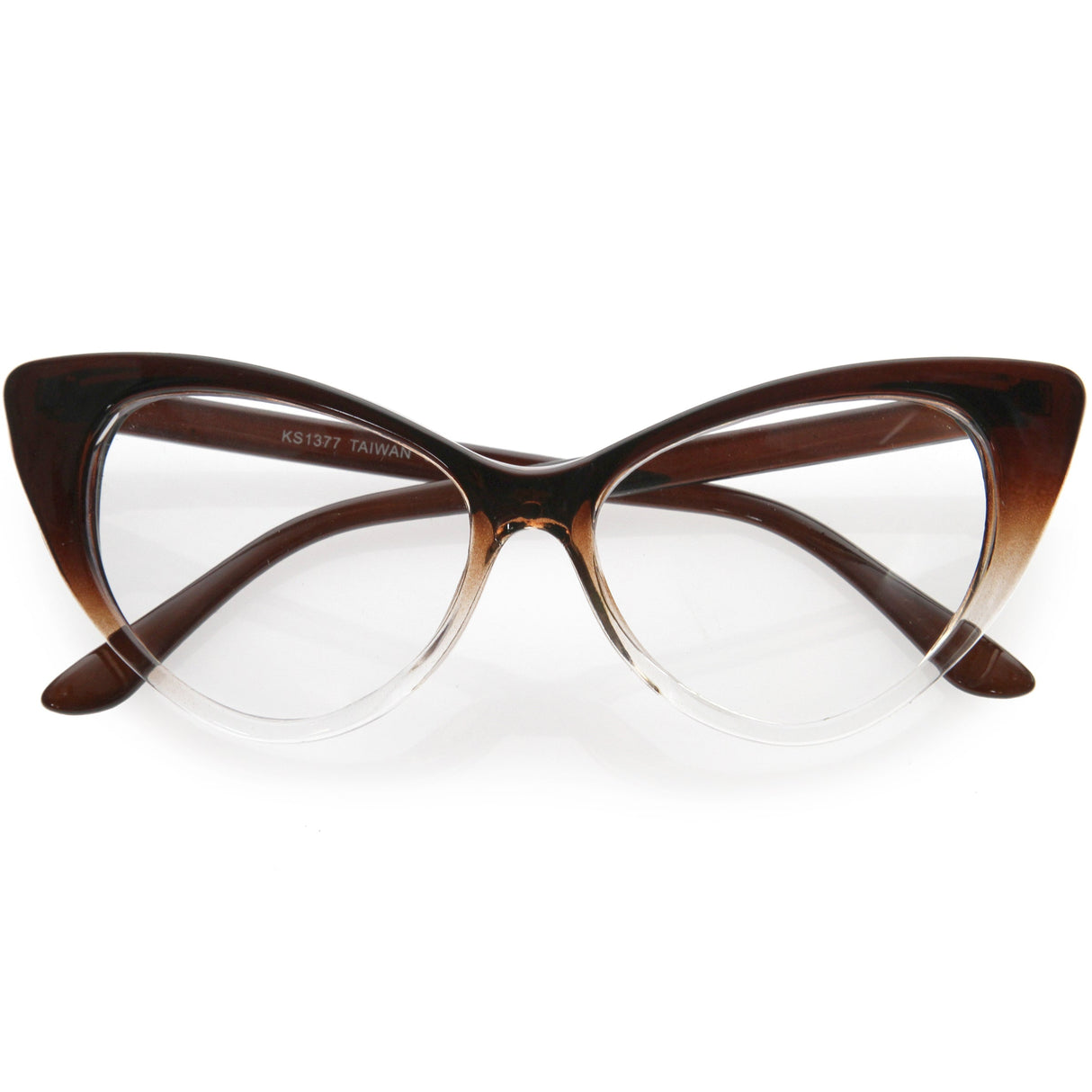 Vintage Mod Fashion 1950's Cat Eye Clear Lens Glasses 8435 from zeroUV