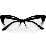 Vintage Mod Fashion 1950's Cat Eye Clear Lens Glasses 8435 from zeroUV