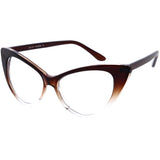 Vintage Mod Fashion 1950's Cat Eye Clear Lens Glasses 8435 from zeroUV