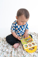 Dream Big Little Co x CoComelon JJ STARRY NIGHT CHECKERS DREAM POCKET TEE from DREAM BIG LITTLE CO