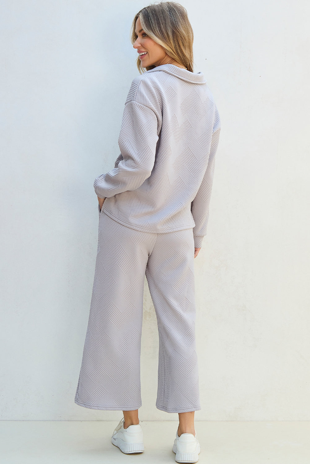 Laylah Textured Top and Pants Set From Threaded Pear