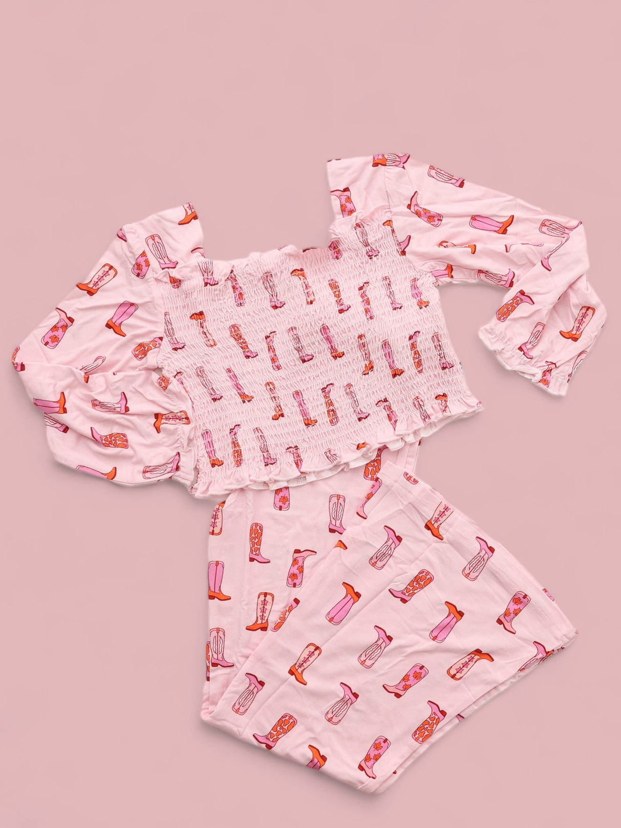 EXCLUSIVE YEE HAW HOLLIE DREAM SMOCKED FLARE SET from DREAM BIG LITTLE CO