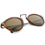 Vintage Steampunk Inspired Round Horned Rim Frame Sunglasses 8591 from zeroUV