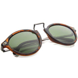 Vintage Steampunk Inspired Round Horned Rim Frame Sunglasses 8591 from zeroUV
