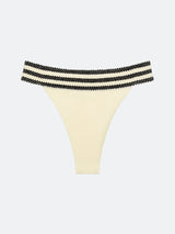 HANALEI BIKINI BOTTOM - BLACK AND WHITE CONTRAST From ELYSIIAN