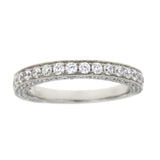 Cubic Zirconium Wedding Band Ring Sterling Silver from Bids.com