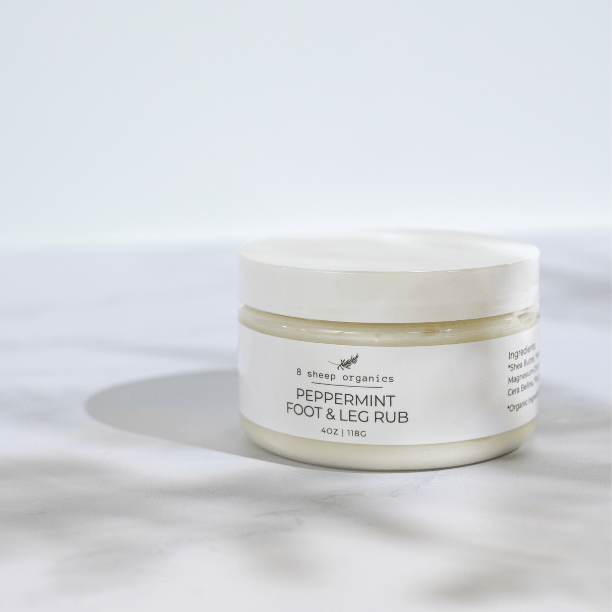 Peppermint Foot & Leg Rub from 8 Sheep Organics